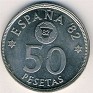 50 Pesetas Spain 1980 KM# 819. Uploaded by Granotius